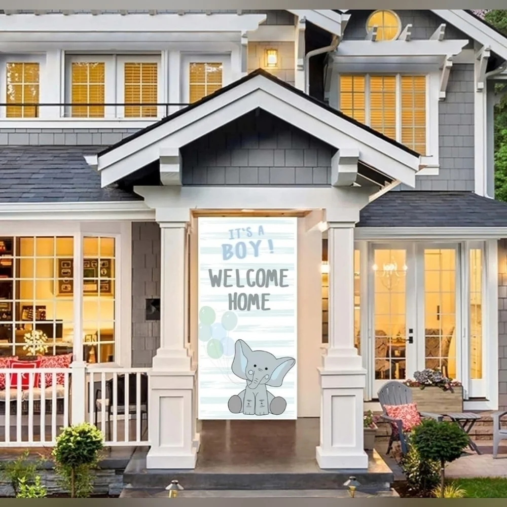 Welcome baby boy banner